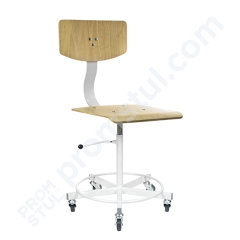 Стілець промисловий СП-2р дерев’яне сидіння на колесах