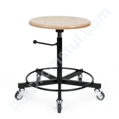 Табурет робітника ТП-2р  дерев’яне сидіння на колесах 