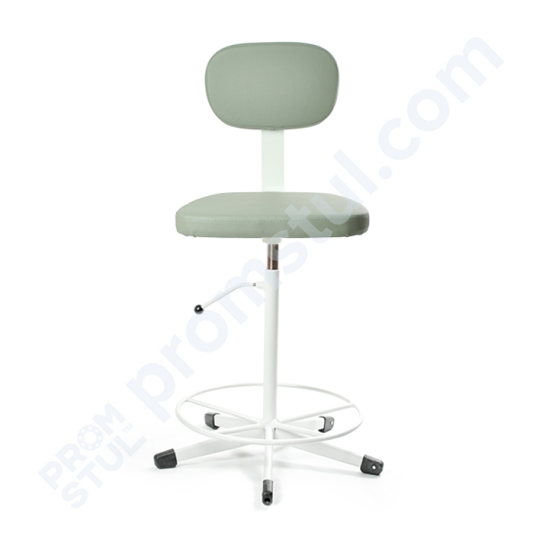 Стілець промисловий СТС-1.1к м’який підставка-коло шт.шкіра