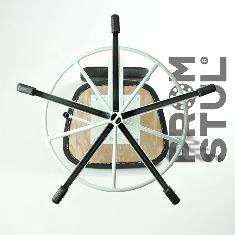 Стілець промисловий СТУ-1к м’який високий підставка-коло, тканина