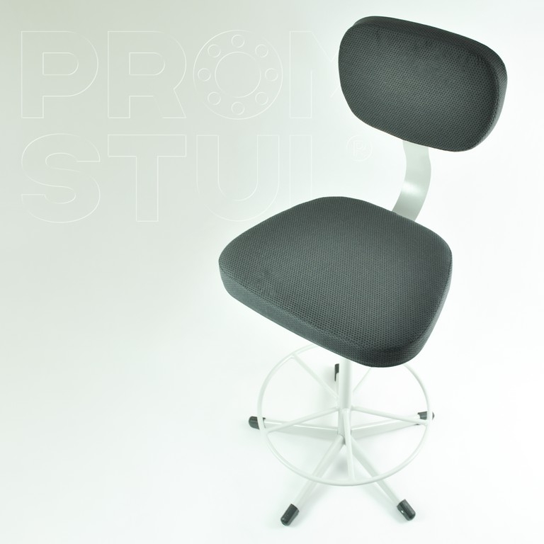 Стілець промисловий СТУ-1к м’який високий підставка-коло, тканина