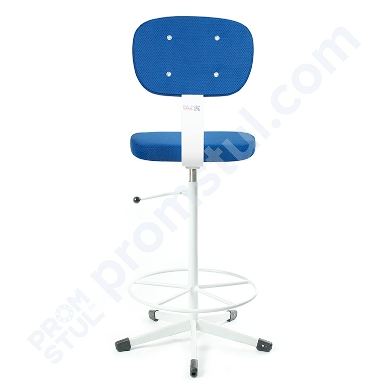 Стілець промисловий СТУ-1к м’який високий підставка-коло, тканина