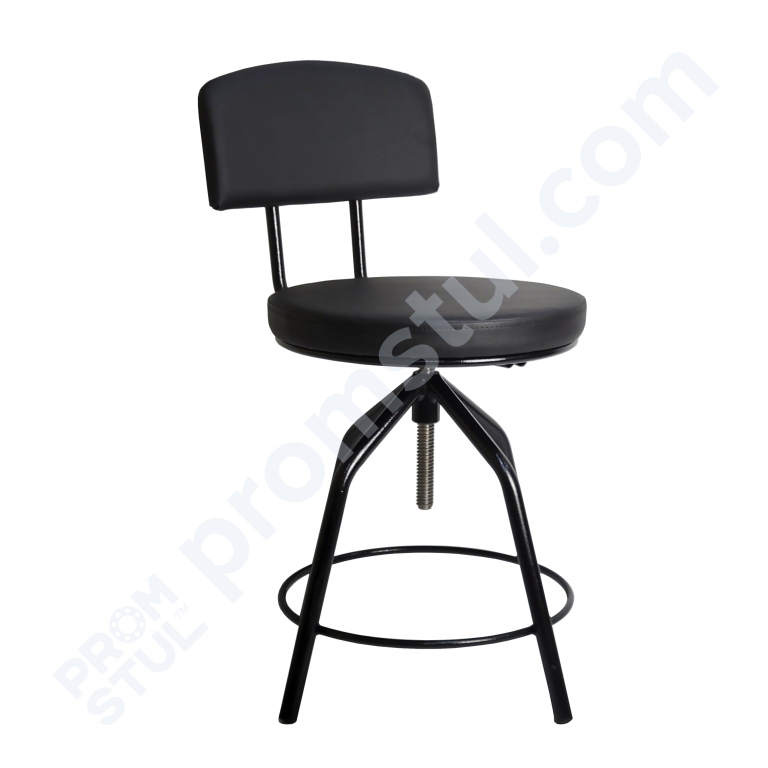 Стілець промисловий СКВ-7.1 гвинтовий, шкірзамінник