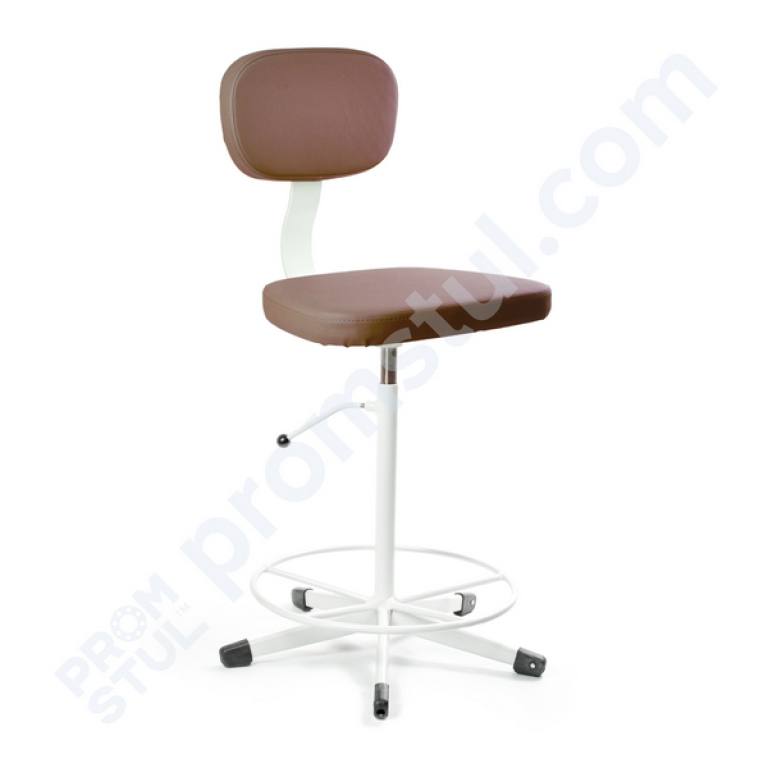 Стілець промисловий СТС-1.1к м’який підставка-коло шт.шкіра