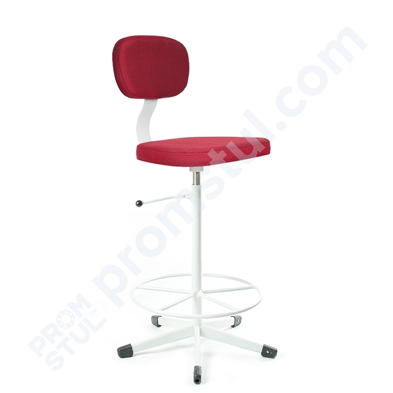 Стілець промисловий СТУ-1к м’який високий підставка-коло, тканина