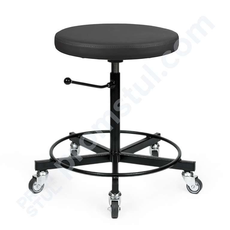 Табурет промисловий ТП-1.1р м’який на колесах шт.шкіра